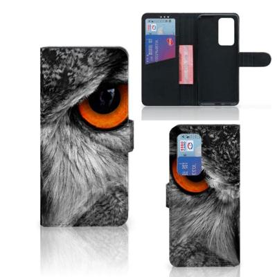 Huawei P40 Pro | Telefoonhoesje | Met pasjeshouder | Uil Huawei P40 Pro | Telefoonhoesje | Met pasjeshouder | Uil