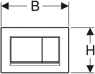 Geberit Sigma 20 (ex Sigma 30) bedieningspaneel mat wit voor Sigma reservoirs 8cm (UP720) en 12cm (UP320)