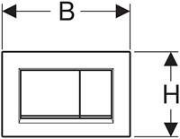 Geberit Sigma 20 (ex Sigma 30) bedieningspaneel mat wit voor Sigma reservoirs 8cm (UP720) en 12cm (UP320) - thumbnail