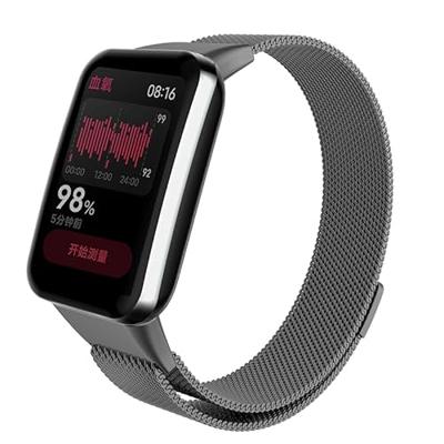 By Qubix - Milanese bandje - Space grey - Compatible met Xiaomi Smart Band 7 Pro - Compatible Xiaomi bandje
