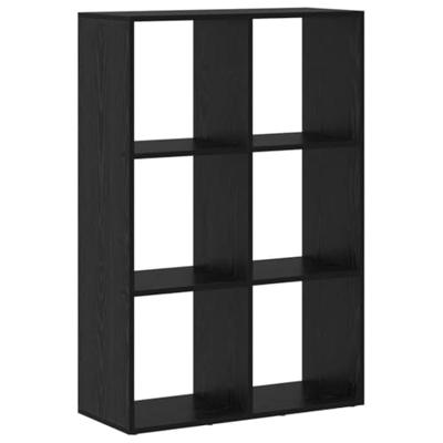 Boekenkast Zwart eiken 69.5 x 29 x 103.5 cm Bewerkt hout