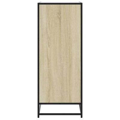 Schoenenkast 75x38x97,5 cm bewerkt hout en metaal sonoma eiken