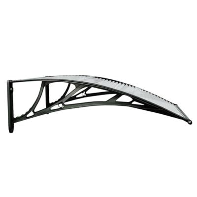 Deurluifel 80x80 cm polycarbonaat zwart en transparant