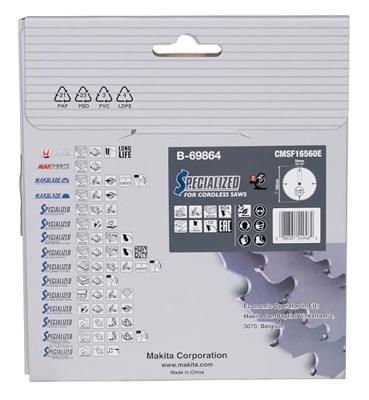 Makita Cirkelzaagblad voor Hout | Efficut | Ø 165mm Asgat 20mm 60T - B-69864