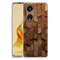 Bumper Hoesje voor OPPO Reno8 T 5G Wooden Cubes - thumbnail
