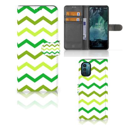 Nokia G11 | G21 | Telefoon Hoesje | Zigzag Groen Nokia G11 | G21 | Telefoon Hoesje | Zigzag Groen