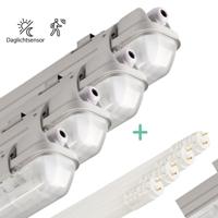 4 PACK - LED's Light LED TL armatuur met sensor 120 cm - Bewegingssensor en nachtsensor - Waterdicht - 2100 lm - thumbnail