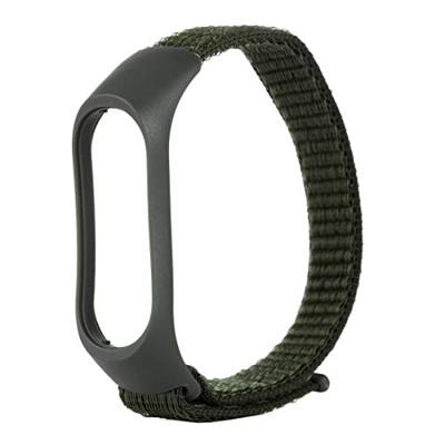 Nylon Geweven Bandje Xiaomi Mi Band 3 / 4 / 5 / 6 / 7 - Legergroen Nylon Geweven Bandje Xiaomi Mi Band 3 / 4 / 5 / 6 / 7 - Legergroen