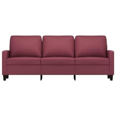 Driezitsbank 180 cm stof wijnrood Driezitsbank 180 cm stof wijnrood