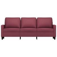 Driezitsbank 180 cm stof wijnrood - thumbnail
