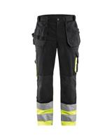 Blåkläder Werkbroek High-Vis 15291370 | Zwart/High-Vis Geel | Maat 64 - 7330509444627 - thumbnail