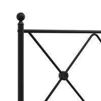 Bedframe met hoofd- en voeteneinde metaal zwart 100x190 cm - thumbnail