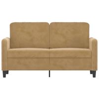 Tweezitsbank 120 cm fluweel bruin - thumbnail
