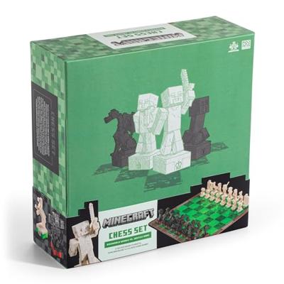 Minecraft Chess Set: Overworld Heroes vs. Hostile Mobs Minecraft Chess Set: Overworld Heroes vs. Hostile Mobs