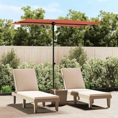 VidaXL Parasol met aluminium paal 2x1,5 m terracottakleurig