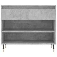 Schoenenkast 70x36x60 cm bewerkt hout betongrijs - thumbnail