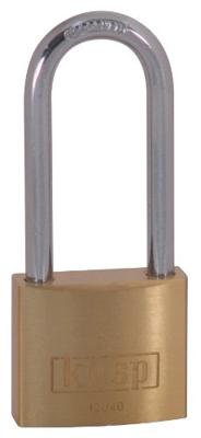Kasp K12040L55D Hangslot 40 mm Verschillend sluitend Goud-geel Sleutelslot