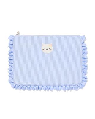 HEMA Laptophoes 41.8x29.5cm strepen kattenprint ruches