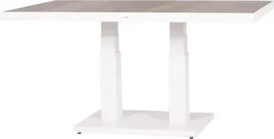 Trestino verstelbare lounge tuintafel codell pop-up 140x85x72cm wit