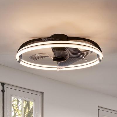 LED&apos;s Light Plafondventilator XL 74 cm - Bedienbaar met afstandsbediening - Zwart