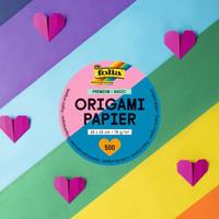 Origami papier, 500 vierkante vellen FOLIA PREMIUM BASIC meerkleurig - thumbnail