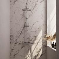 Regendouche Brauer Brushed Showerpipe met Thermostaat 30 cm Geborsteld Nikkel Brauer - thumbnail
