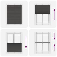 Pliss rolgordijn 105x100cm stofbreedte 104,4cm polyester zwart - thumbnail