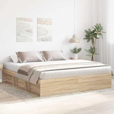 Bedframe sonoma eikenkleurig 180x200 cm Super King Size