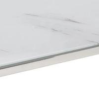 Salontafel roestvrijstaal en gehard glas zilverkleurig - thumbnail