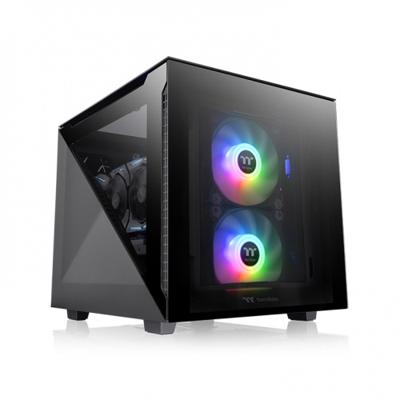 Thermaltake Divider 200 TG Black Micro-tower PC-behuizing Zwart 2 voorgeïnstalleerde ventilators, Zijvenster, Stoffilter Thermaltake Divider 200 TG Black Micro-tower PC-behuizing Zwart 2 voorgeïnstalleerde ventilators, Zijvenster, Stoffilter