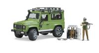 Bruder 02587 Land Rover Defender met Boswachter en Hond - thumbnail
