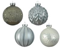 Decoris Kerstbal Glas 8Cm Mistig Blauw - thumbnail