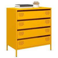Dressoir 68x39x73,5 cm koudgewalst staal mosterdgeel - thumbnail
