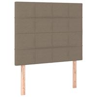 Boxspring met matras stof taupe 90x200 cm - thumbnail
