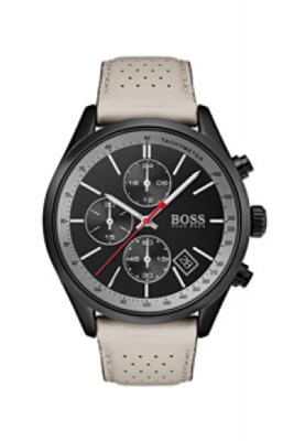 Horlogeband Hugo Boss HB-297-1-34-3048 / HB659302837 Leder Beige 22mm Horlogeband Hugo Boss HB-297-1-34-3048 / HB659302837 Leder Beige 22mm
