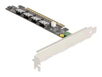 DeLOCK PCI Express x16 Card to 4 x internal SFF-8654 4i NVMe netwerkadapter - thumbnail