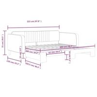 Slaapbank met onderschuifbed 100x200 cm fluweel blauw - thumbnail