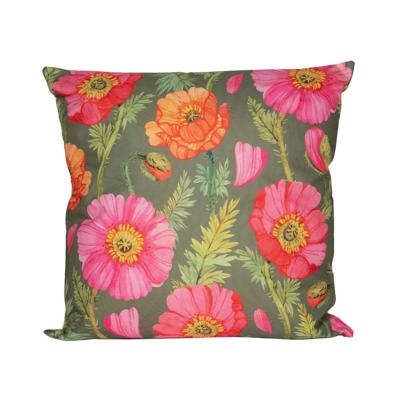 Anna's Collection buitenkussen klaprozen 60x60cm multi Anna's Collection buitenkussen klaprozen 60x60cm multi