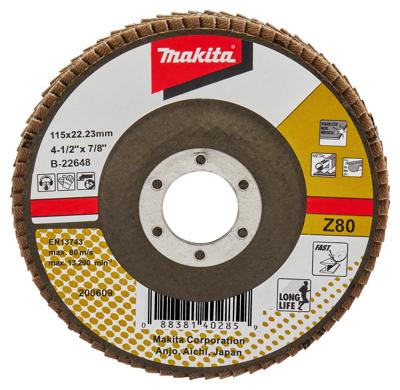 Makita Accessoires Lamellenschuurschijf 115mm Z120 - B-22654 B-22654 Makita Accessoires Lamellenschuurschijf 115mm Z120 - B-22654 B-22654