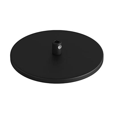 Plafondkap flush zwart platte pafondkap 1 uitgang 126mm