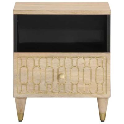 Nachtkastjes 2 st 40x33x46 cm massief mangohout