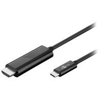 USB-C naar HDMI kabel - 3840*2160p @ 60Hz & 3D - USB-C adapterkabel - 1,8 meter - Zwart - thumbnail