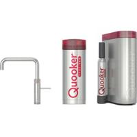 Quooker Fusion Square kokendwaterkraan - draaibare uitloop - PRO3 incl. Cube reservoir - Warm / kokend / bruisend / gefilterd water - RVS 3FSRVS-CUBE - thumbnail