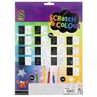 Grafix Knutselset scratch en kleuren a4 - thumbnail