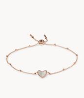 Fossil JF03647791 Armband Vintage Glitz staal rosekleurig 16,5-19 cm - thumbnail