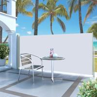 VidaXL Tuinscherm uittrekbaar 140x300 cm crème - thumbnail