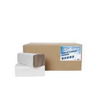 Handdoek Cleaninq Z-vouw 1-laags 250x230mm 20x250st naturel - thumbnail