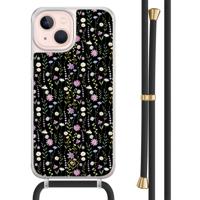 iPhone 13 hoesje met zwart koord - Flower fantasy - thumbnail