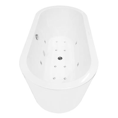 Whirlpool BWS Vrijstaand Ligbad Inclusief Waste Chroom 170x80x59 cm Wit Boss & Wessing