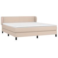 Boxspring met matras kunstleer cappuccinokleurig 160x200 cm - thumbnail